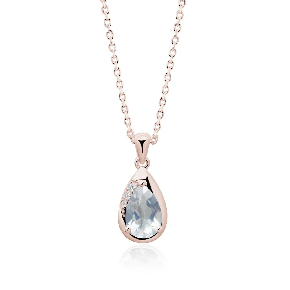 Modernist Teardrop Moonstone Necklace - Image 8