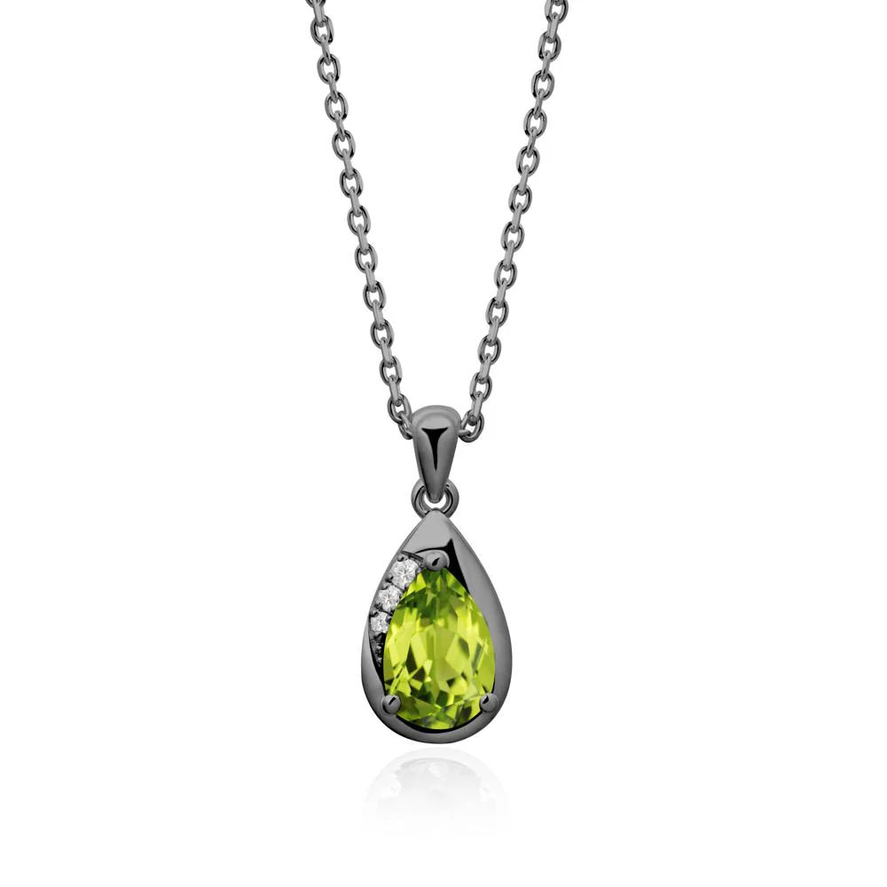 Modernist Teardrop Peridot Pendant - Image 4