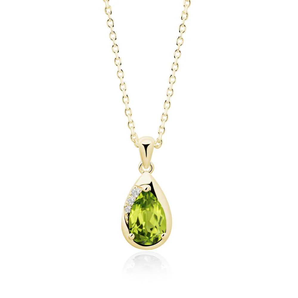 Modernist Teardrop Peridot Pendant - Image 7