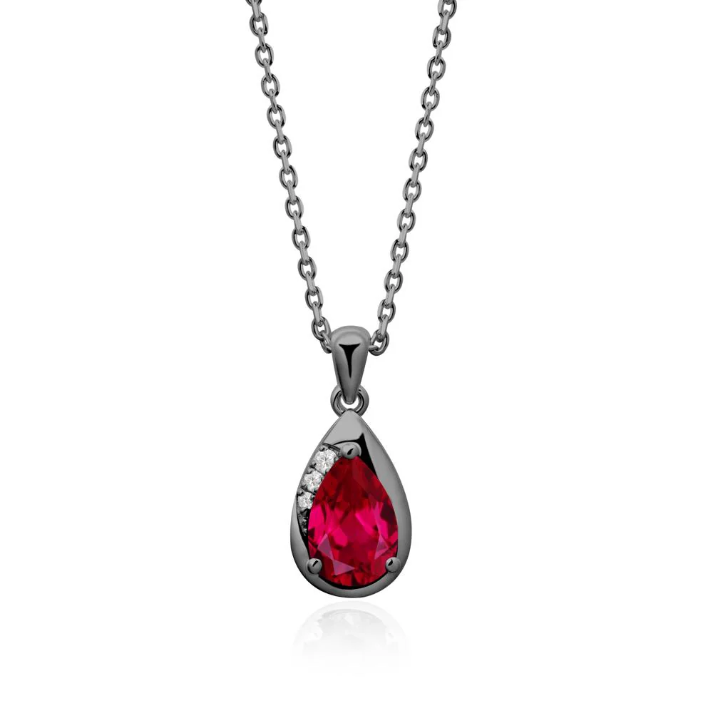 Modernist Teardrop Ruby Pendant - Image 6