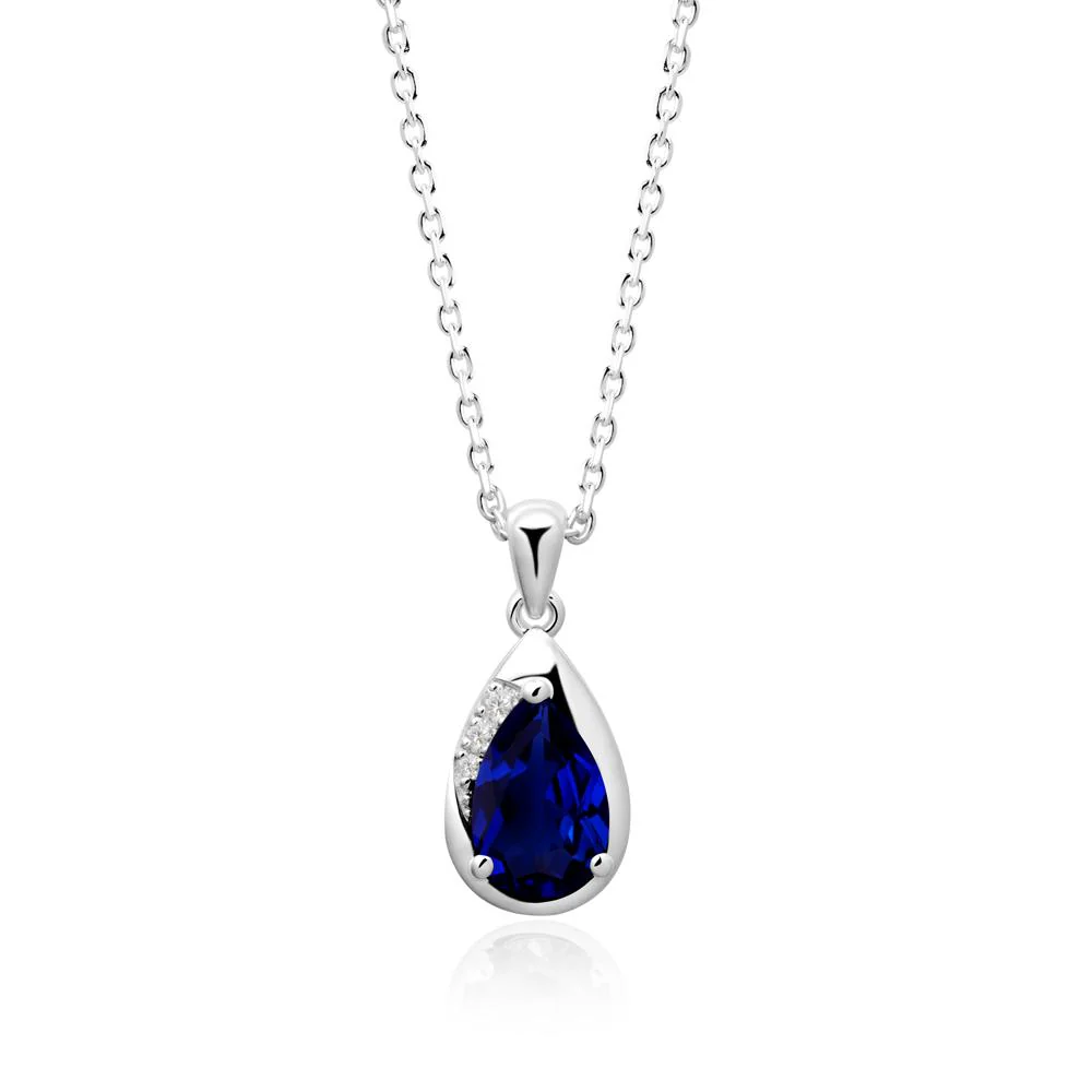 Modernist Teardrop Sapphire Necklace - Image 2