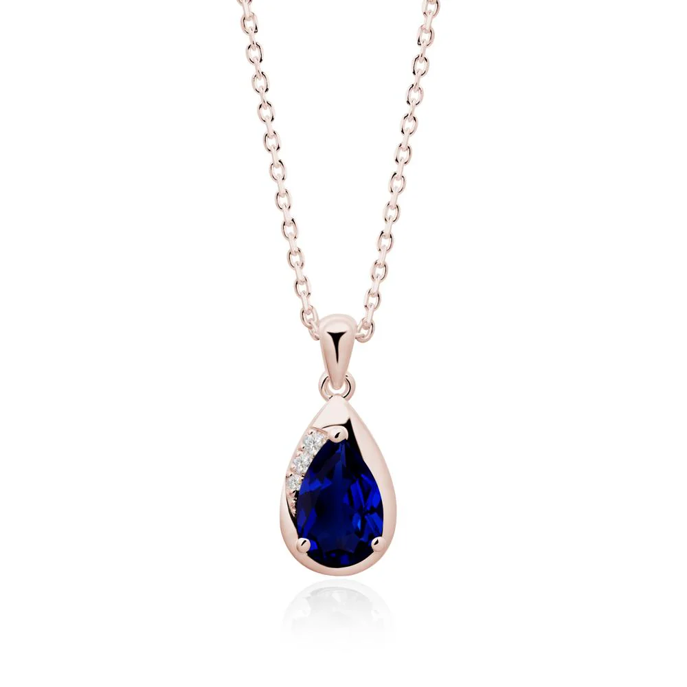 Modernist Teardrop Sapphire Necklace - Image 3
