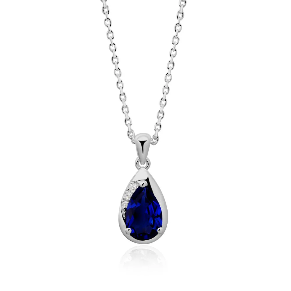 Modernist Teardrop Sapphire Necklace - Image 6