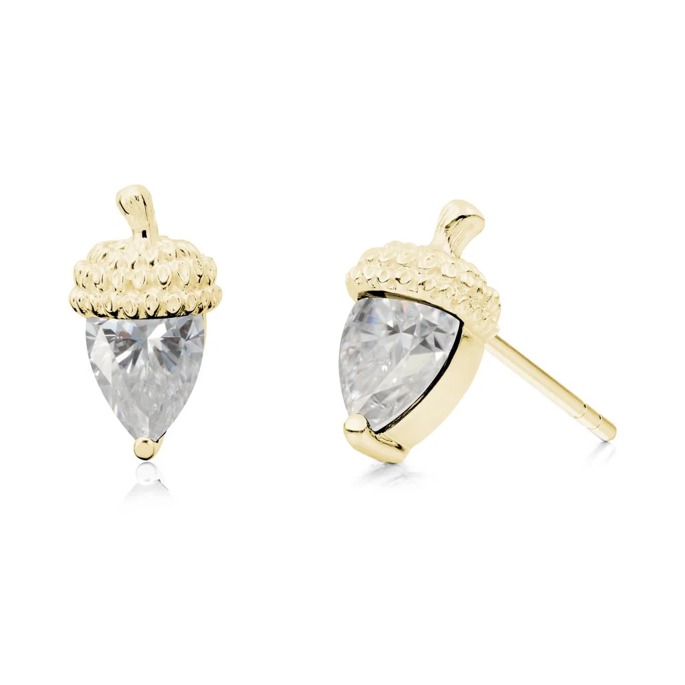 Moissanite Acorn Earrings - Image 8