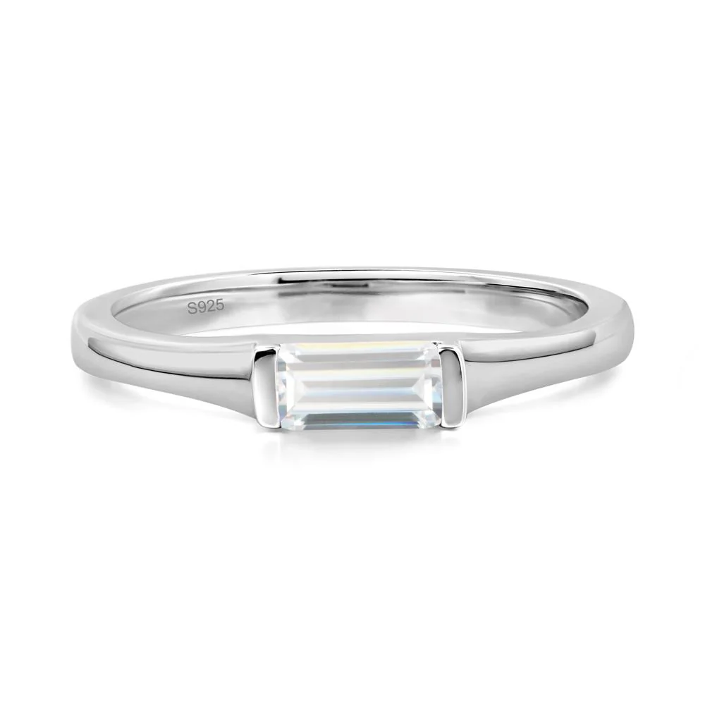 Moissanite Baguette Ring - Image 9