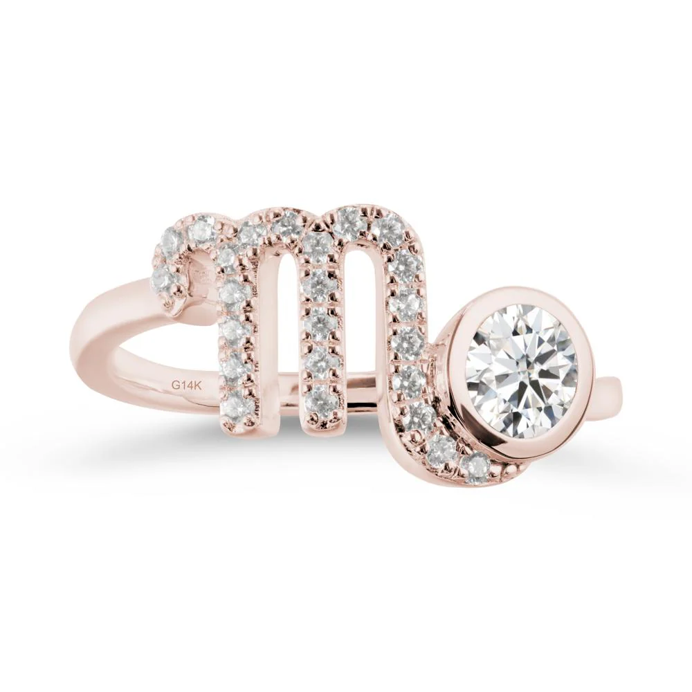 Moissanite Bypass Scorpio Zodiac Ring-Resourceful & Brave