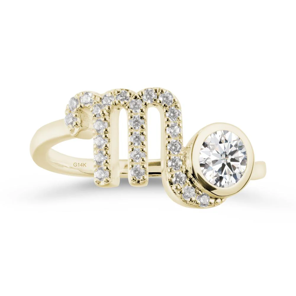 Moissanite Bypass Scorpio Zodiac Ring-Resourceful & Brave - Image 3