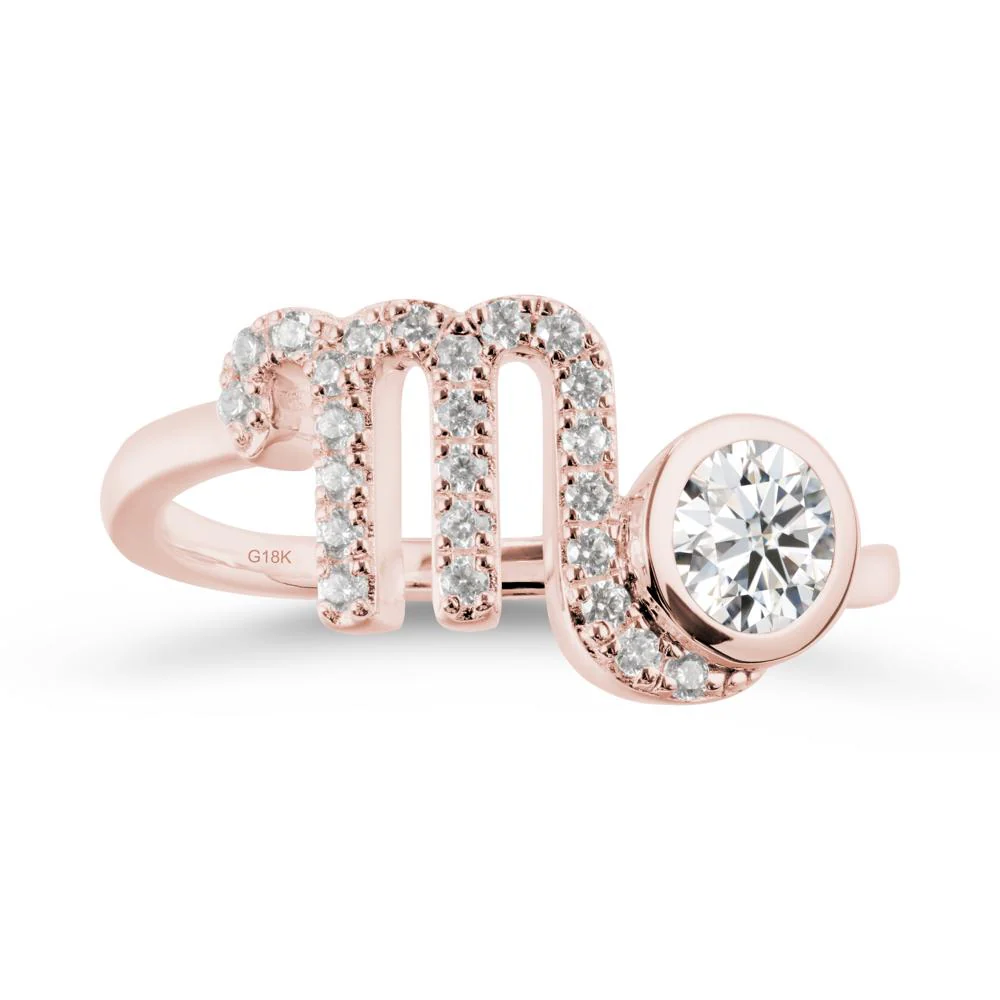 Moissanite Bypass Scorpio Zodiac Ring-Resourceful & Brave - Image 4