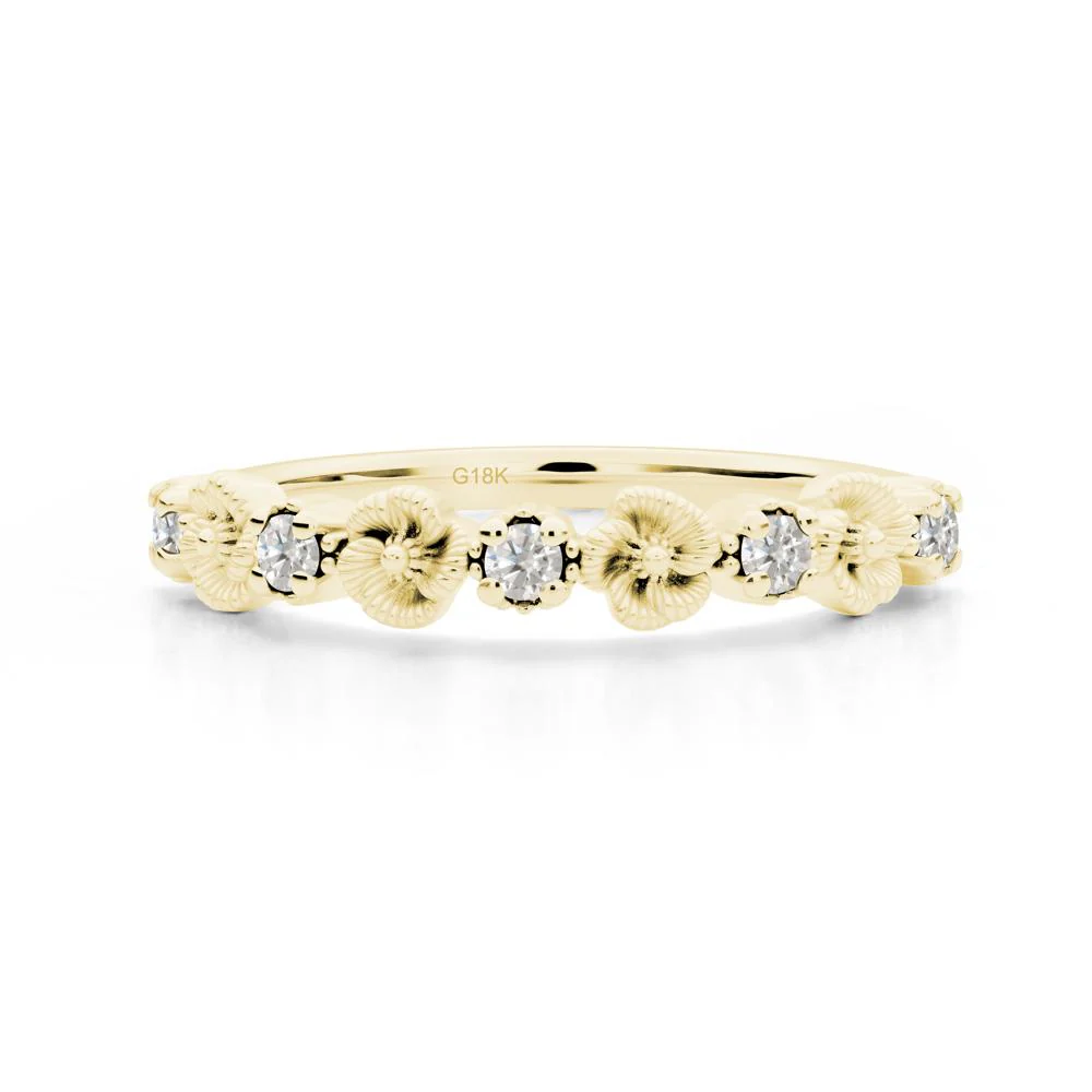 Moissanite Floral Engagement Ring - Image 2
