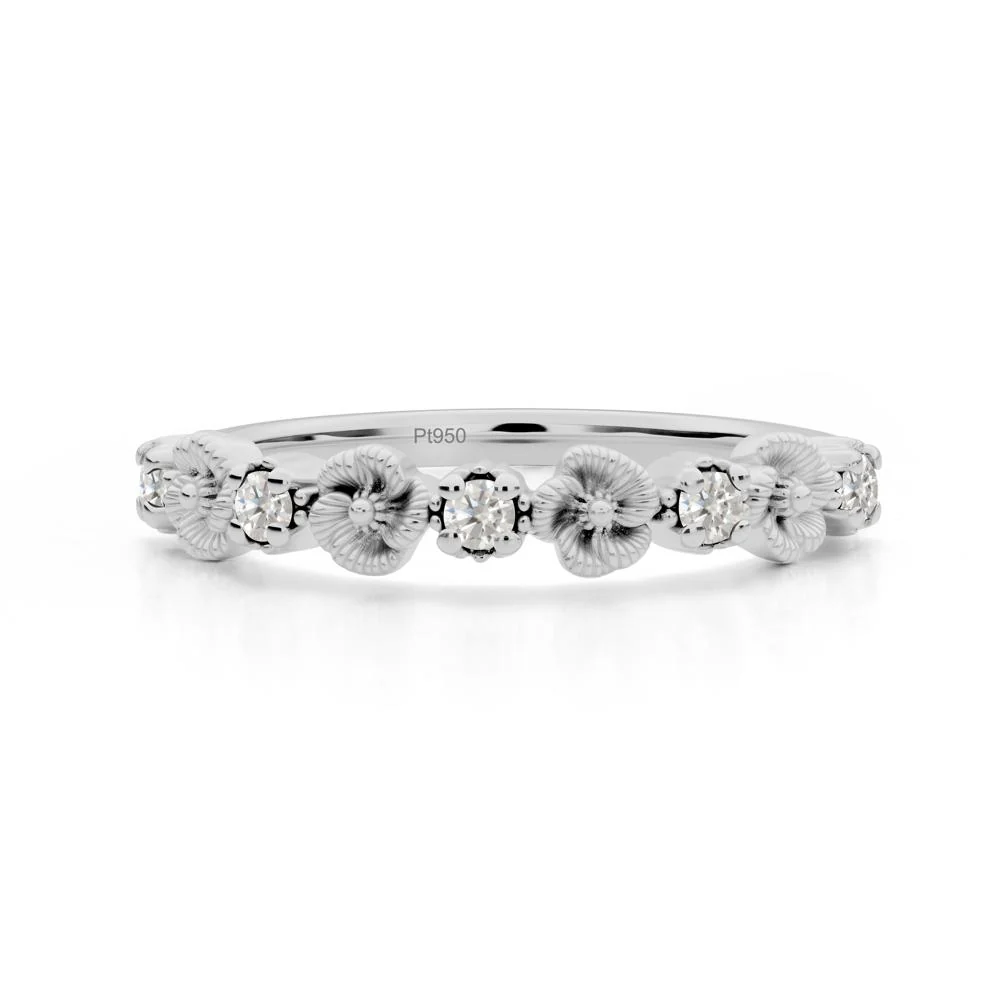 Moissanite Floral Engagement Ring - Image 3