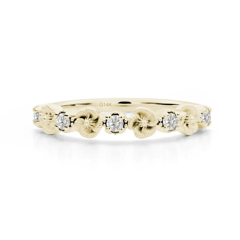 Moissanite Floral Engagement Ring - Image 4