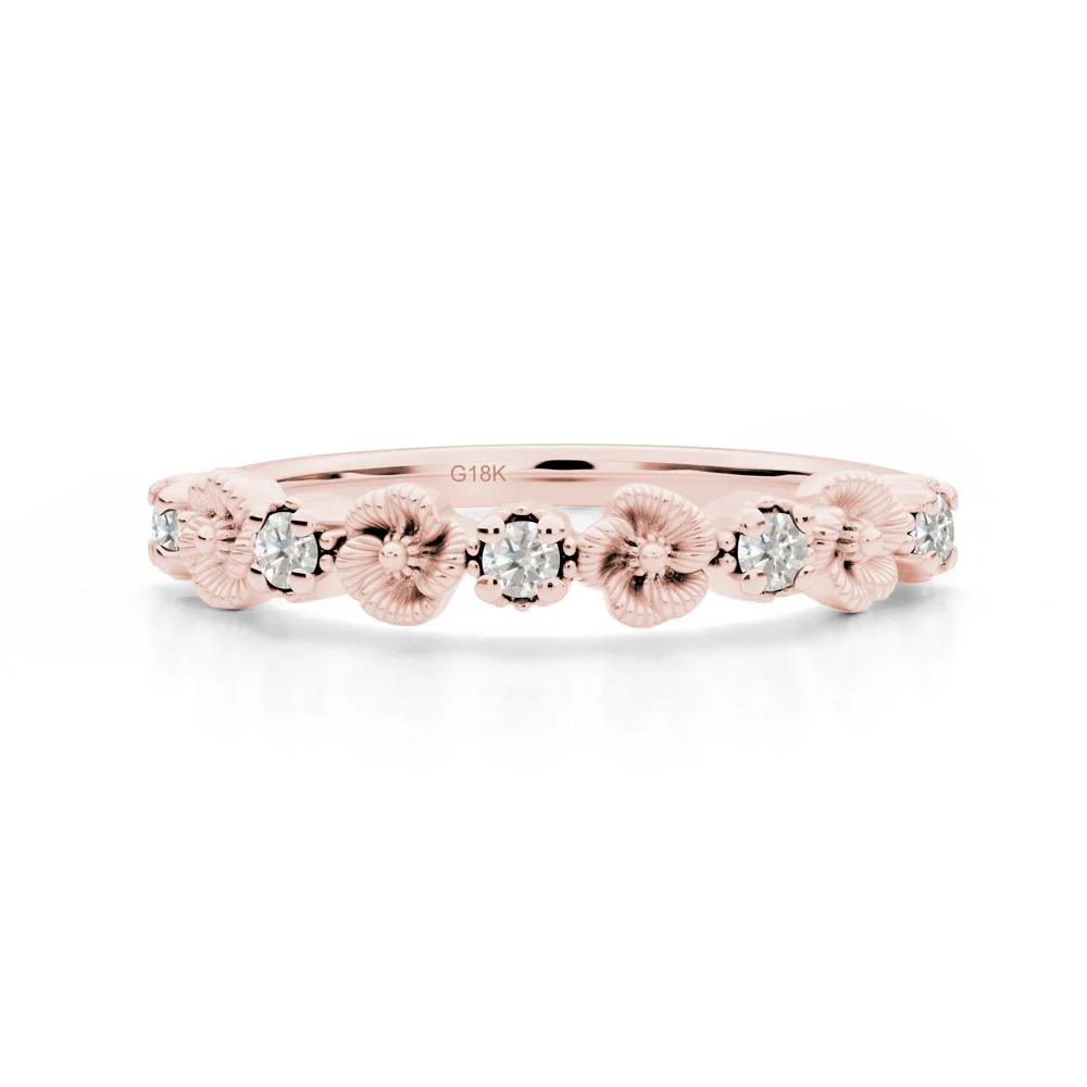 Moissanite Floral Engagement Ring - Image 6