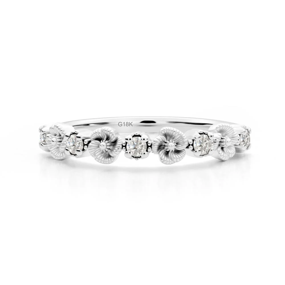 Moissanite Floral Engagement Ring - Image 7