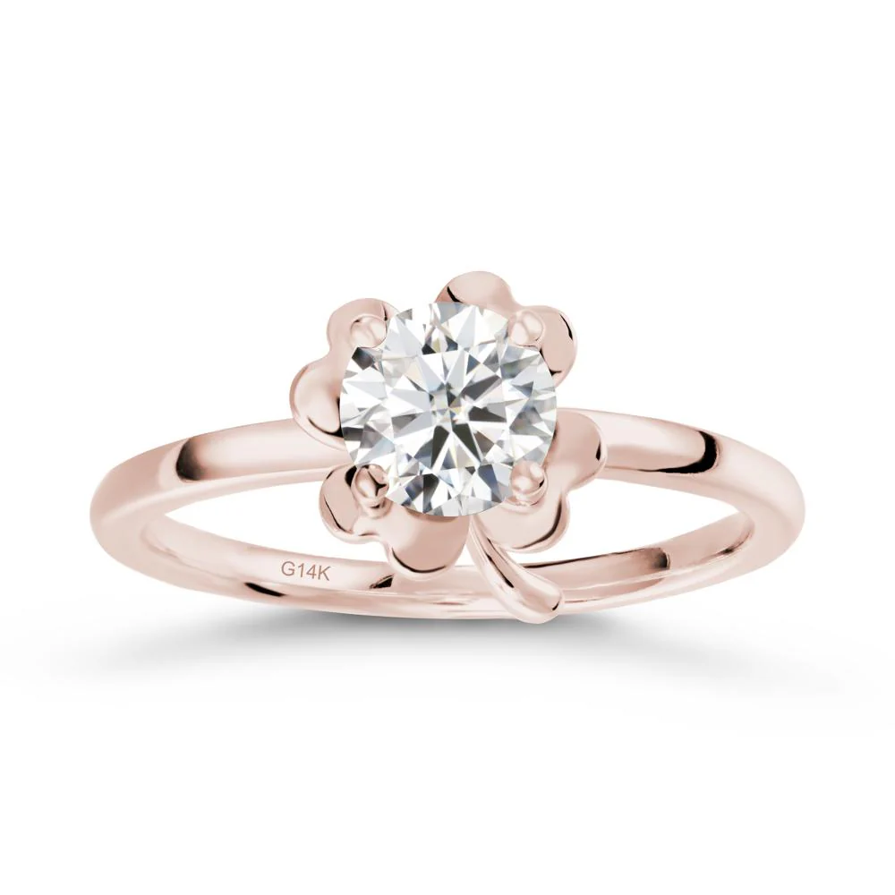 Moissanite Four Leaf Clover Creative Ring - Image 2