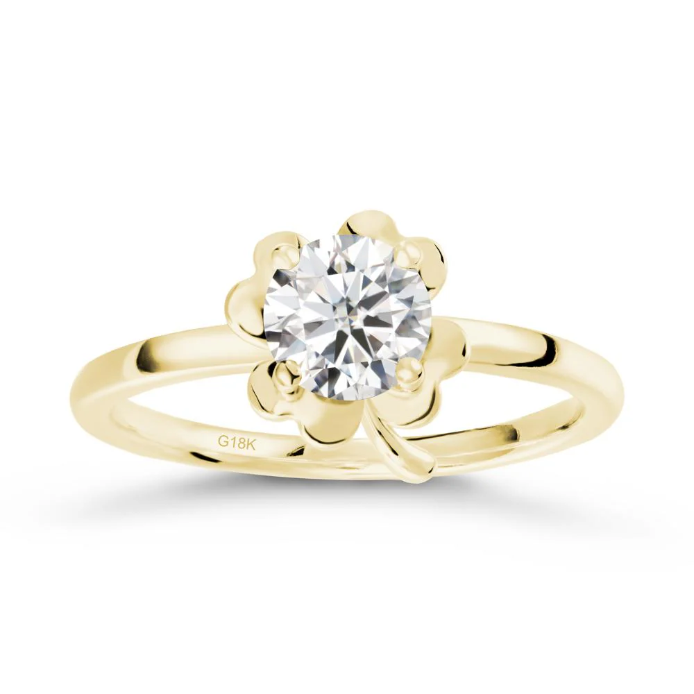 Moissanite Four Leaf Clover Creative Ring - Image 7