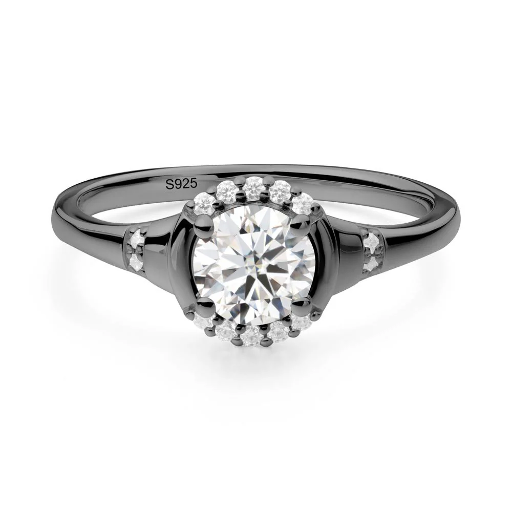Moissanite Halo Statement Ring - Image 5