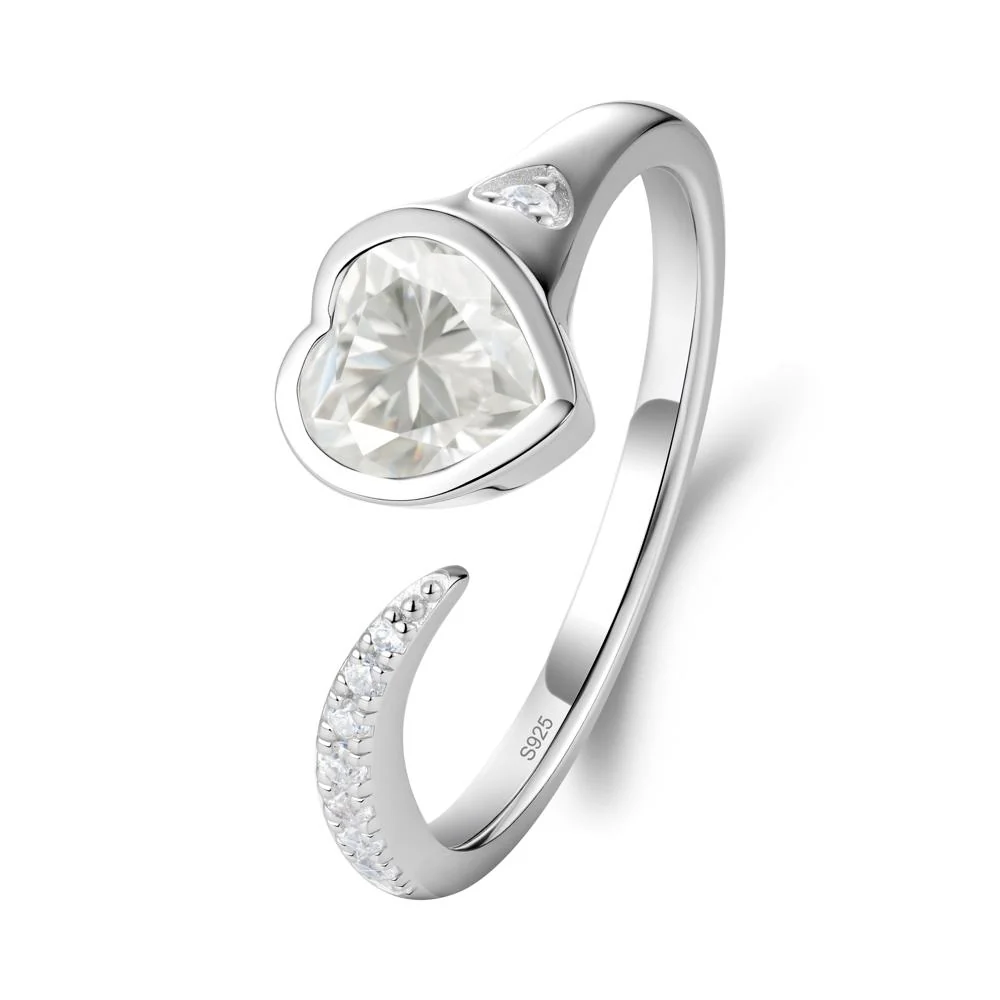 Moissanite Open Engagement Ring