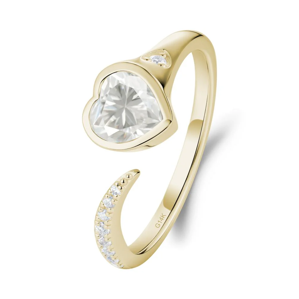 Moissanite Open Engagement Ring - Image 5