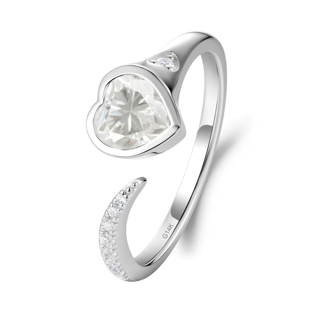 Moissanite Open Engagement Ring - Image 6
