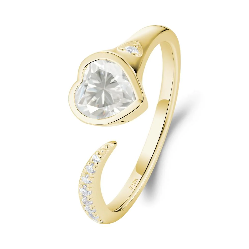 Moissanite Open Engagement Ring - Image 8