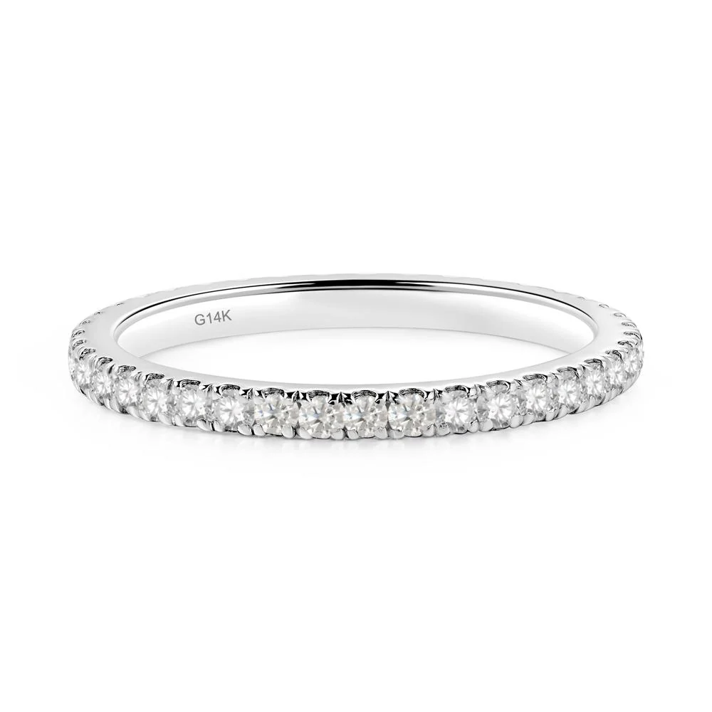 Moissanite Pave Eternity Ring