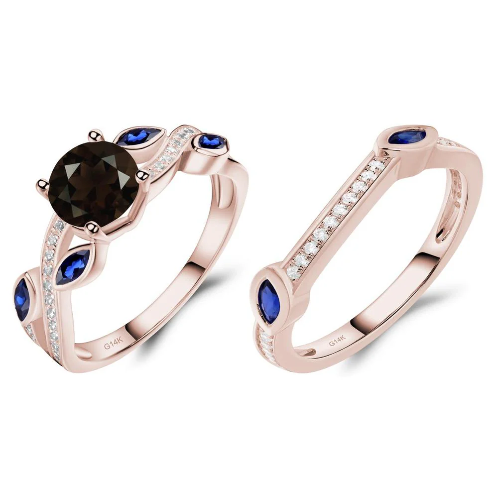 Smoky Quartz Leaf Engagement Ring - Image 11