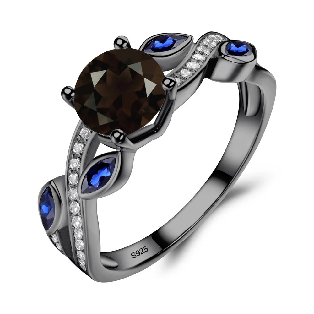 Smoky Quartz Leaf Engagement Ring - Image 9