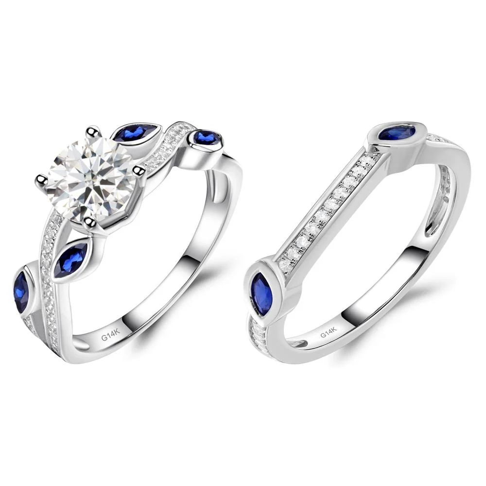 Moissanite Engagement Ring with Leaf - Image 13