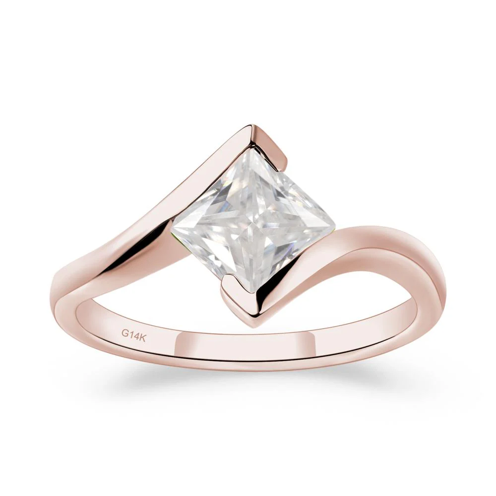 Moissanite Tension Engagement Ring - Image 2