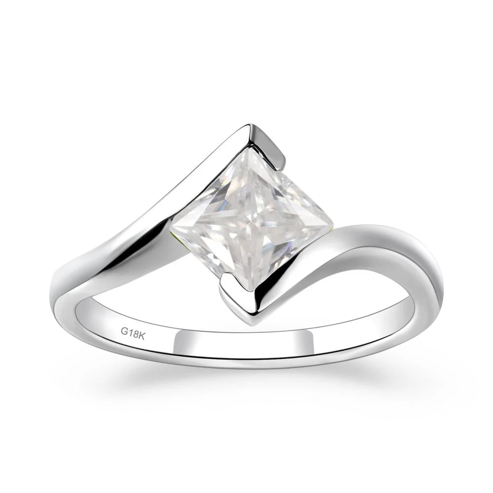 Moissanite Tension Engagement Ring - Image 5