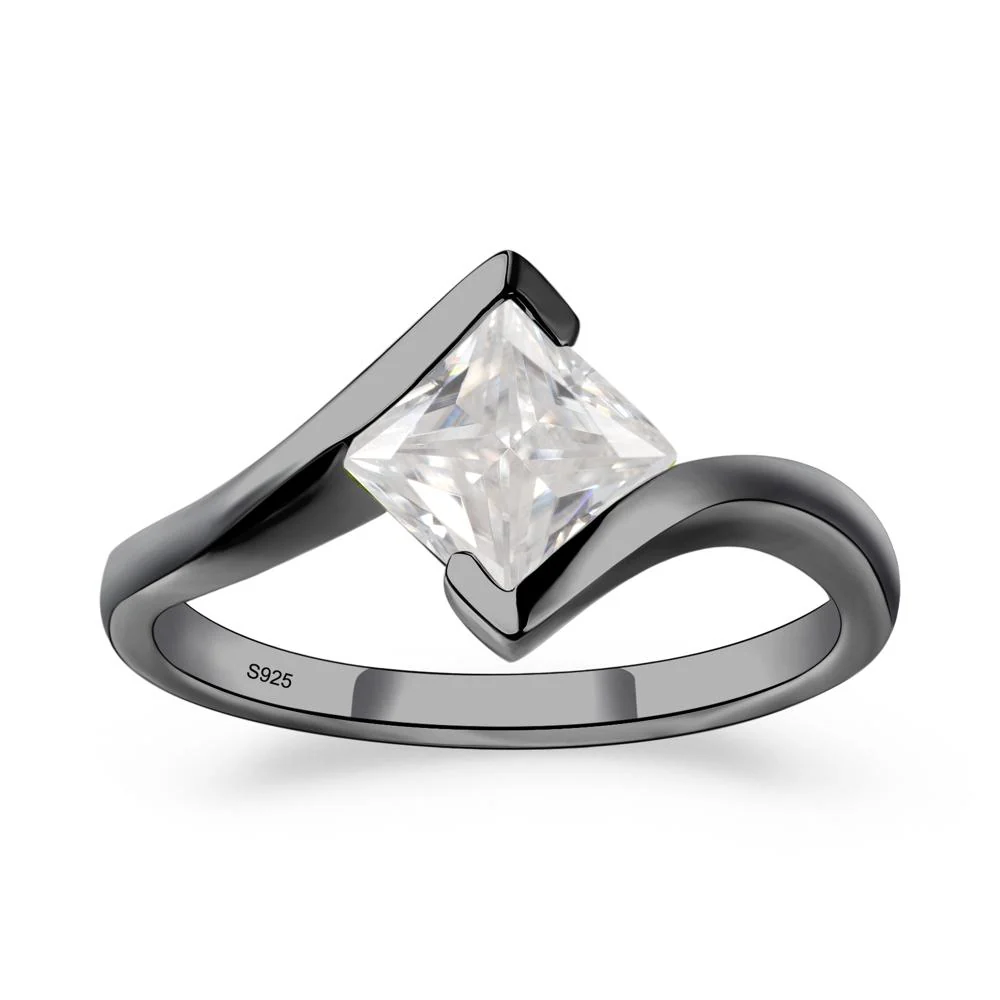 Moissanite Tension Engagement Ring - Image 7