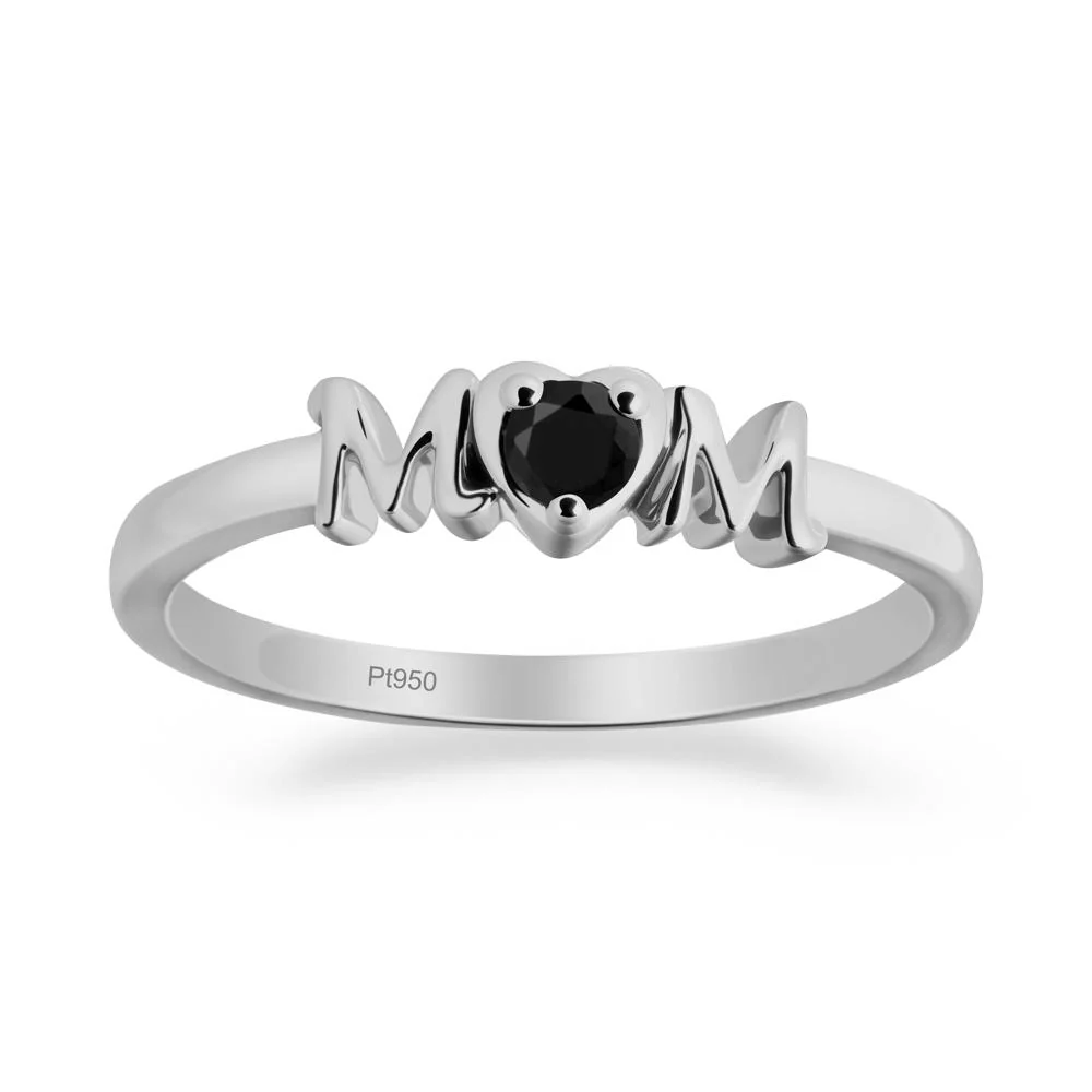 Mom Black Spinel Ring