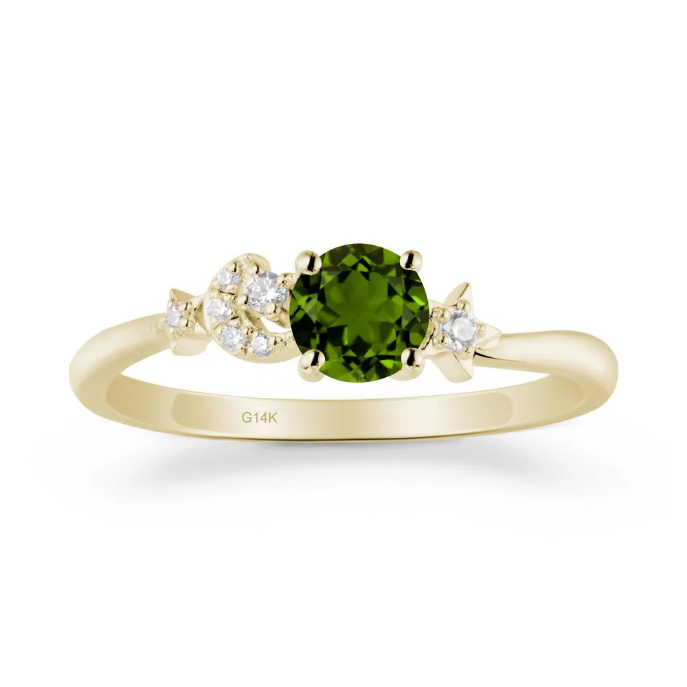 Moon and Pentacle Diopside Ring - Image 3