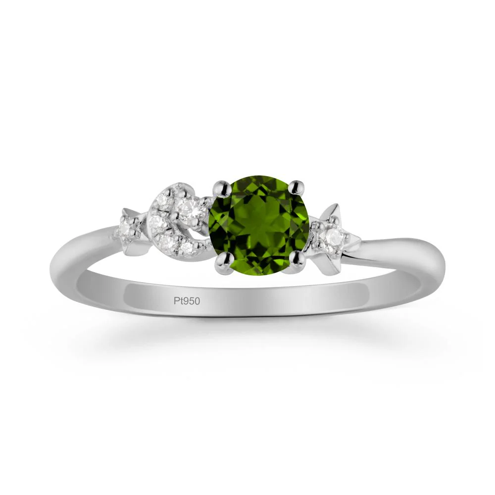 Moon and Pentacle Diopside Ring - Image 8