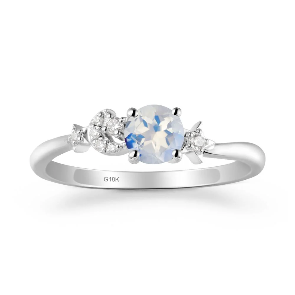 Moon and Pentacle Moonstone Ring - Image 5