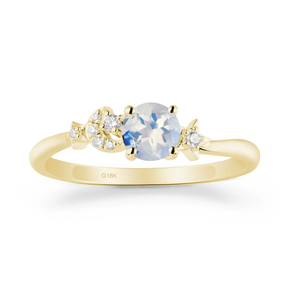 Moon and Pentacle Moonstone Ring - Image 6