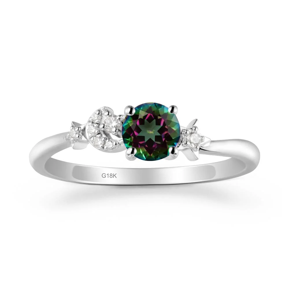 Moon and Pentacle Mystic Topaz Ring - Image 6