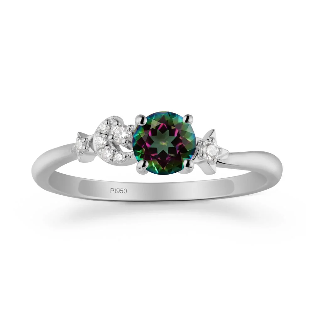 Moon and Pentacle Mystic Topaz Ring - Image 8