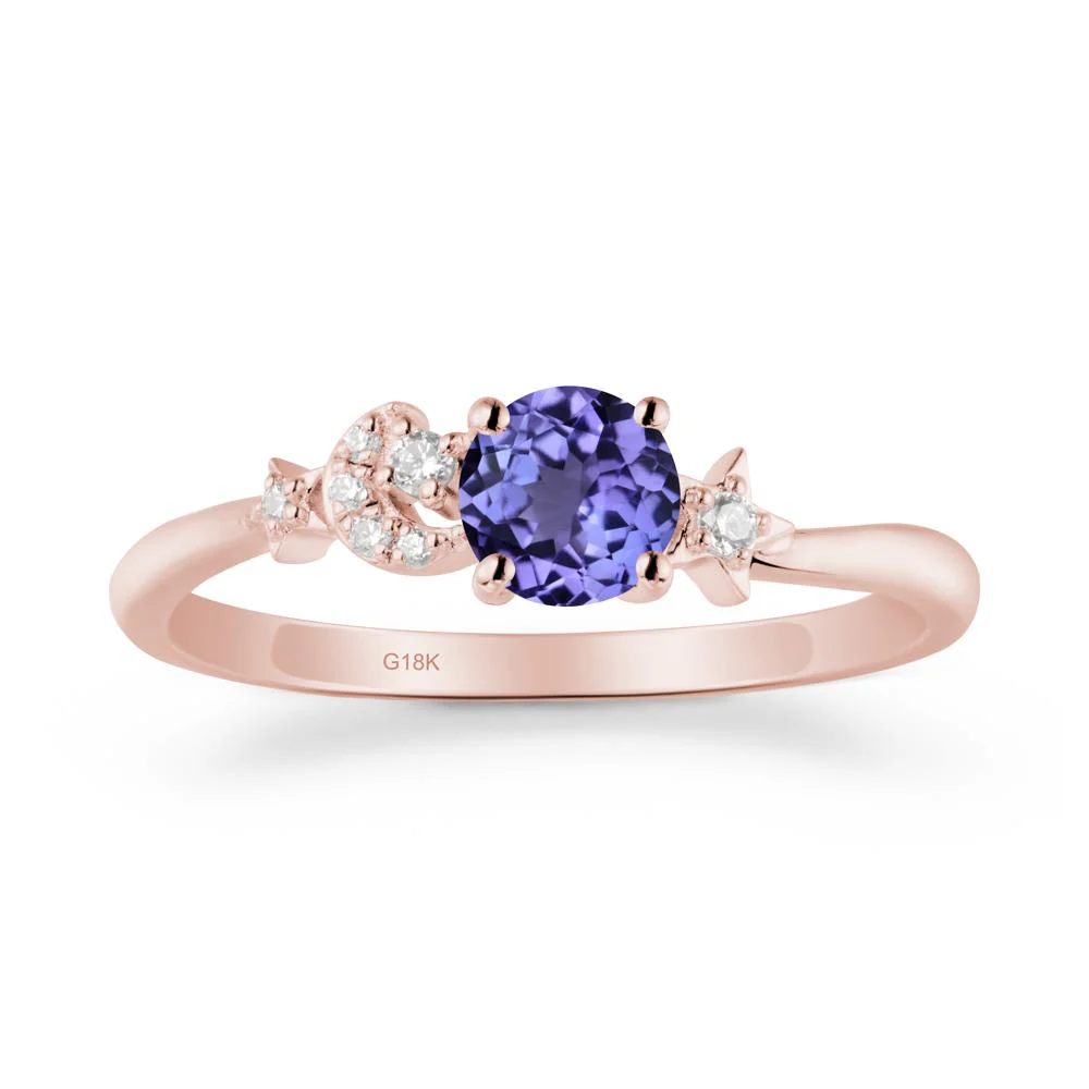 Moon and Pentacle Tanzanite Ring - Image 5