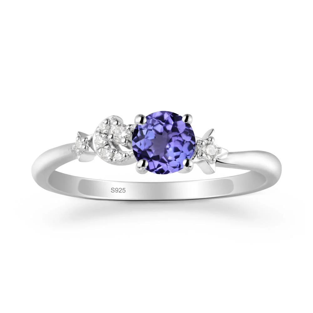 Moon and Pentacle Tanzanite Ring - Image 9