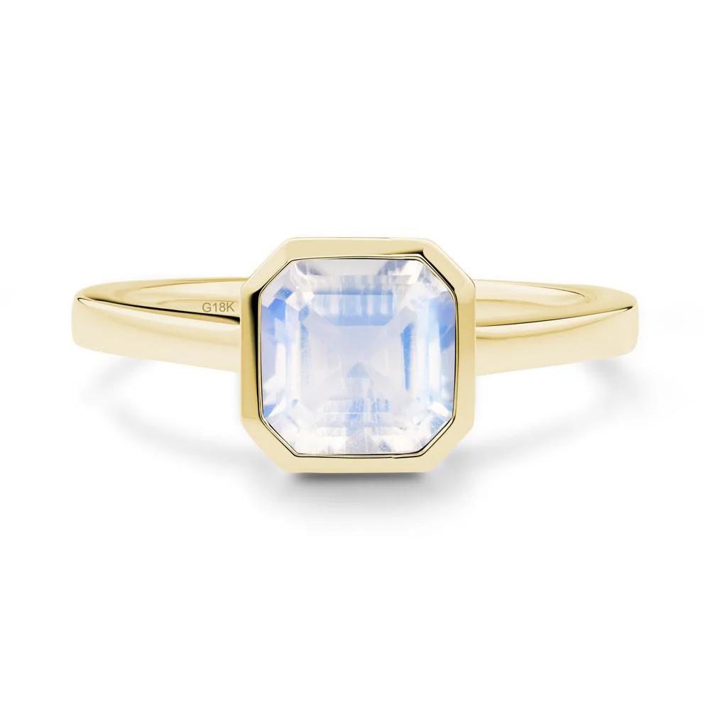 Moonstone Asscher Bezel Ring - Image 2