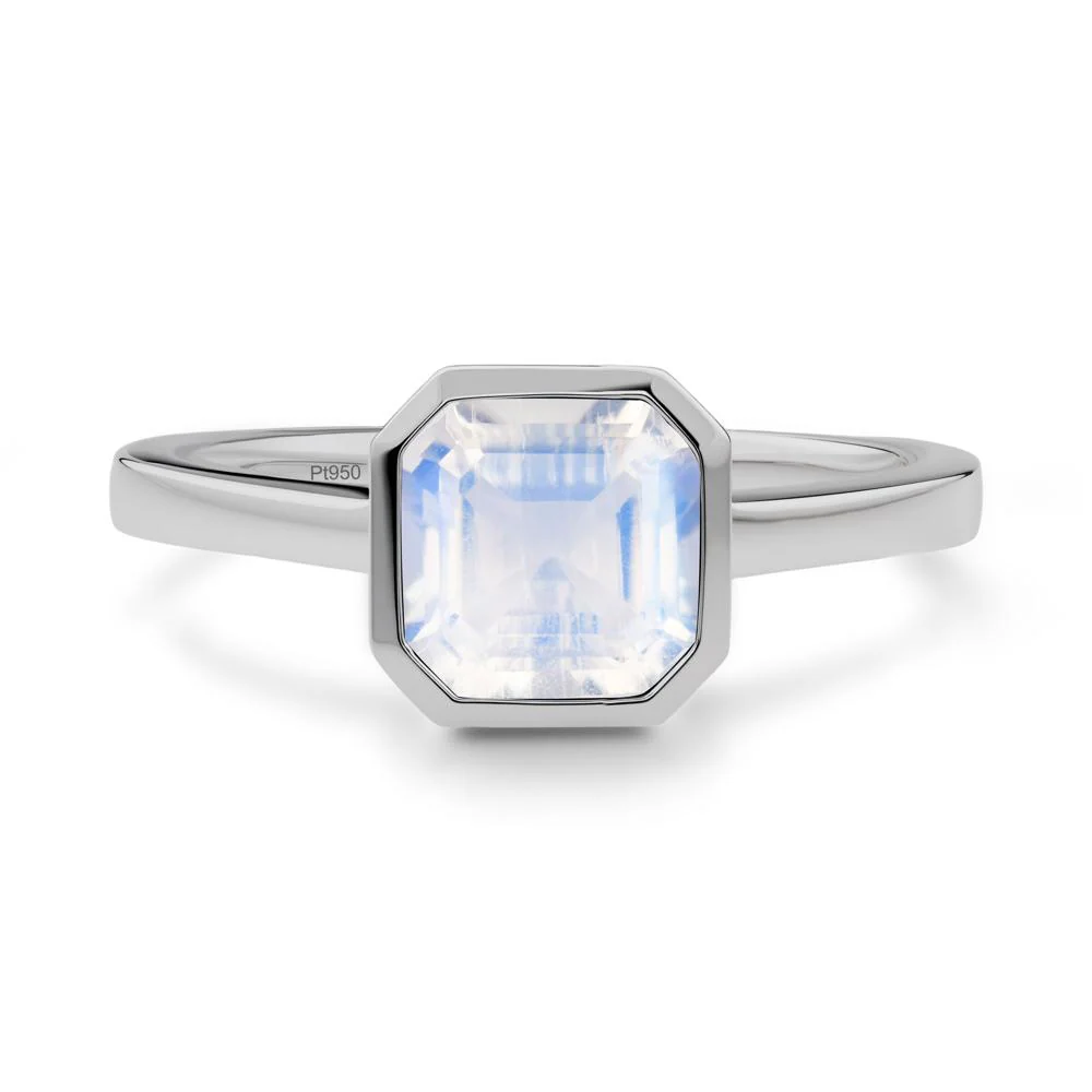 Moonstone Asscher Bezel Ring - Image 6