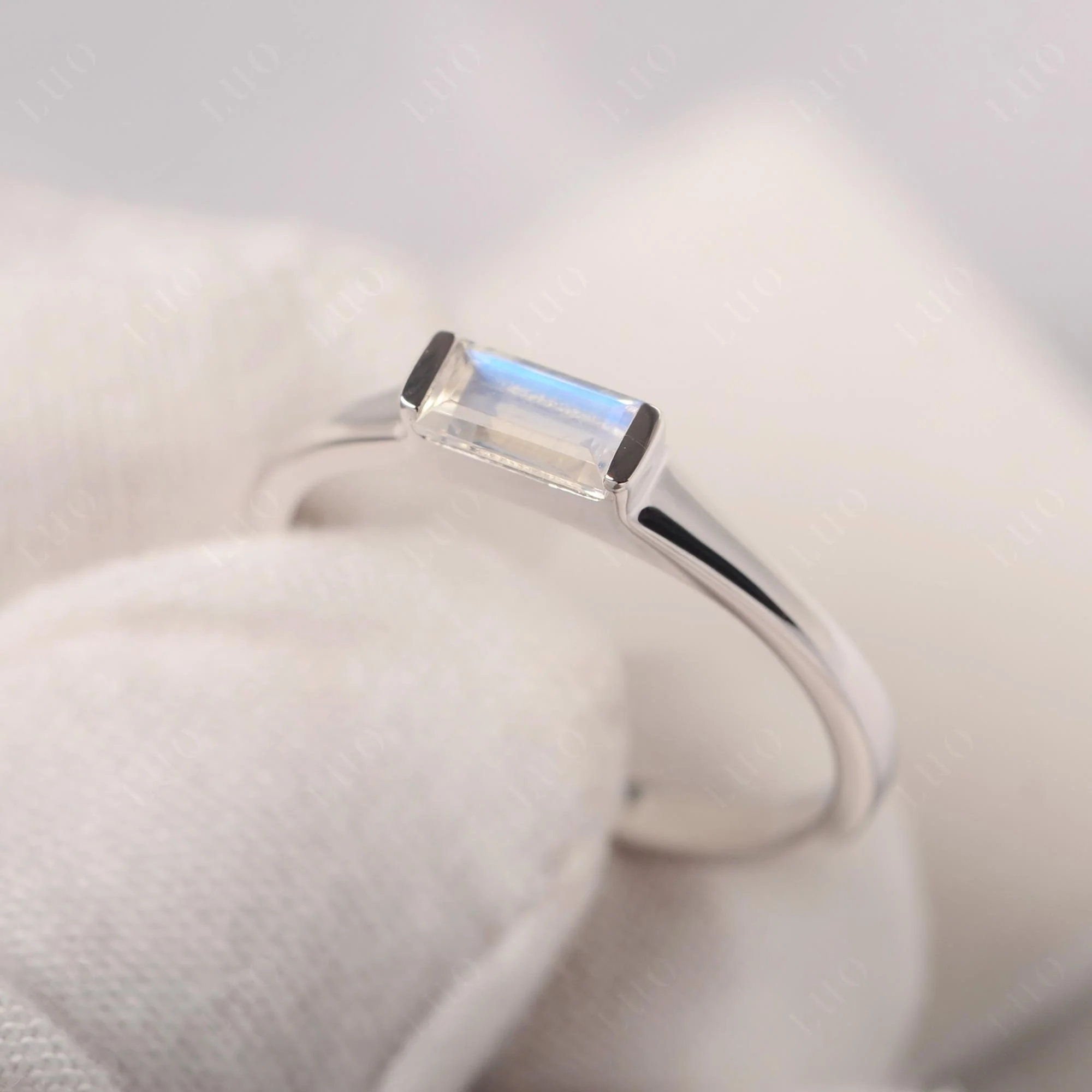 Moonstone Baguette Ring - Image 10