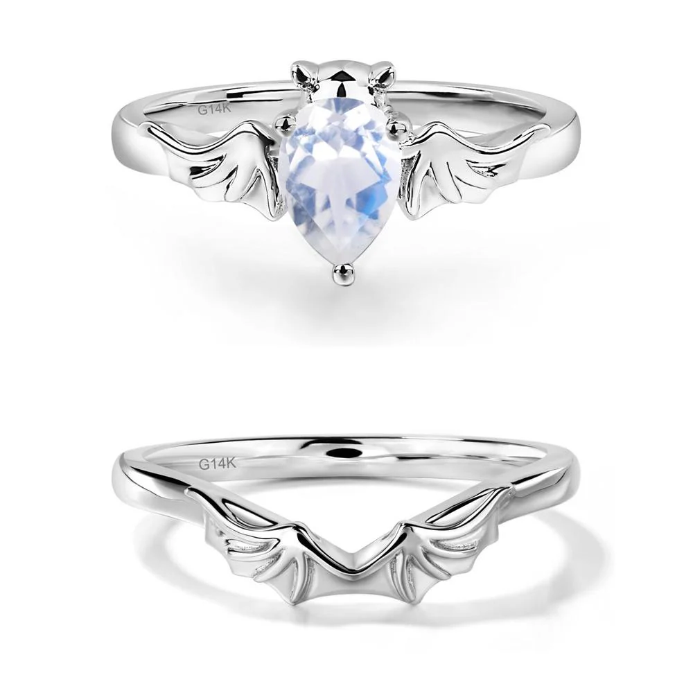 Moonstone Bat Engagement Ring - Image 13