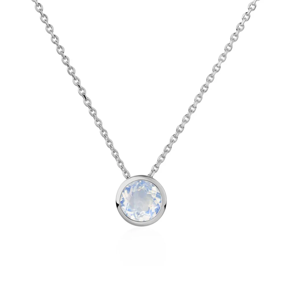 Moonstone Bezel Solitaire Necklace - Image 5