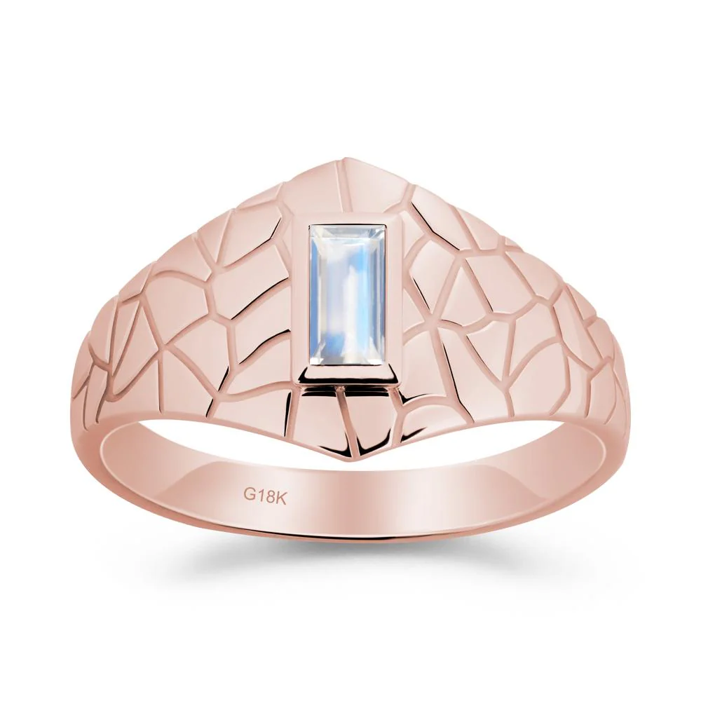 Moonstone Cracked Texture Ring - Image 2