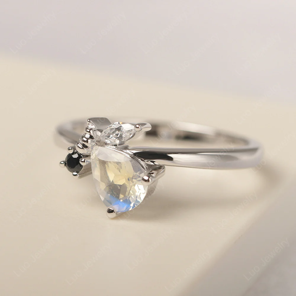 Moonstone Bee Engagement Ring - Image 3
