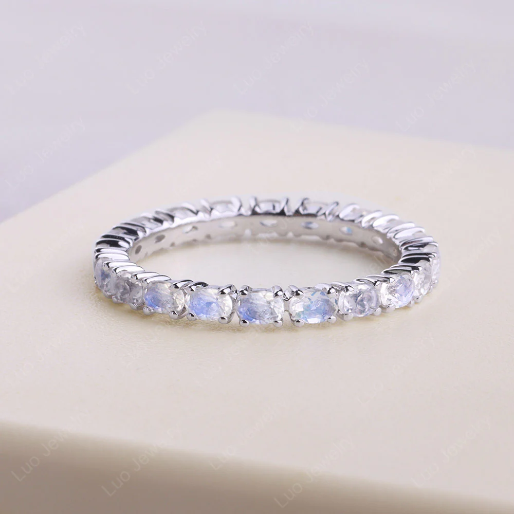 Moonstone Oval Eternity Ring