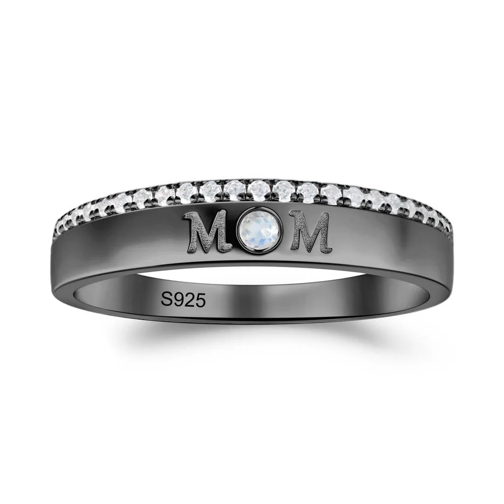 Moonstone Eternity Mother's Ring - Image 3