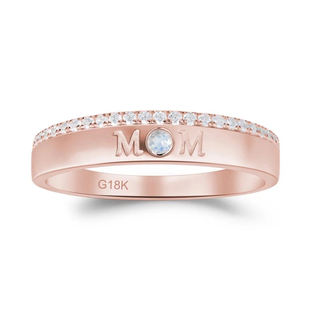Moonstone Eternity Mother's Ring - Image 4